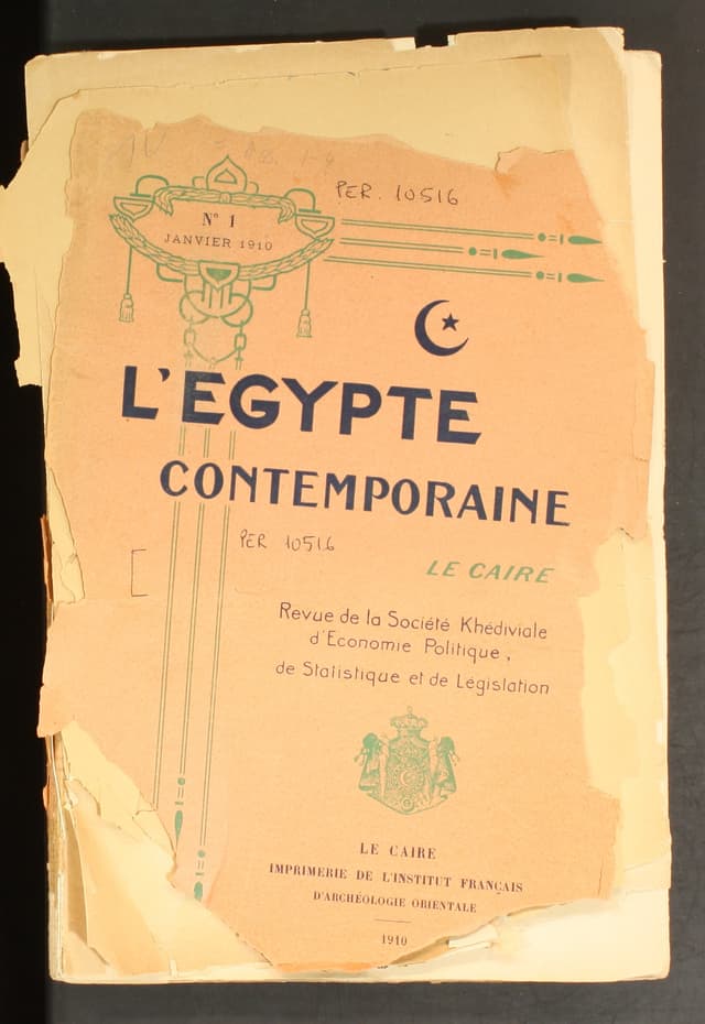couverture"L'Egypte contemporaine"
